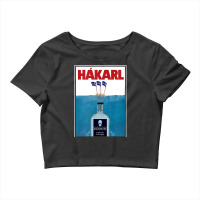 Hakarl Iceland Fermented Shark Brennivín Shot Viking Foodie T Shirt Crop Top | Artistshot