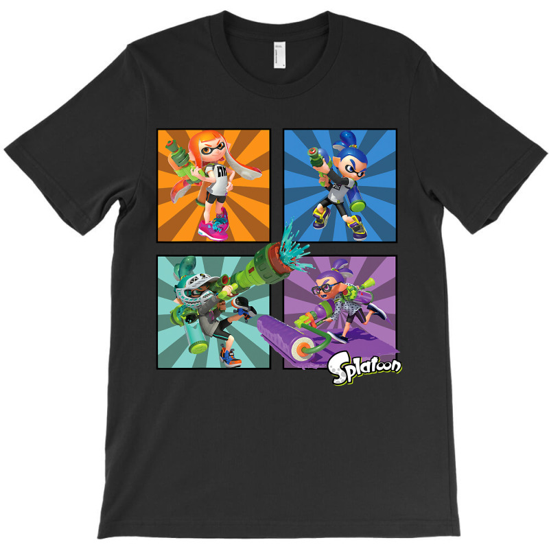 Splatoon Four Character Box Up T-shirt | Artistshot