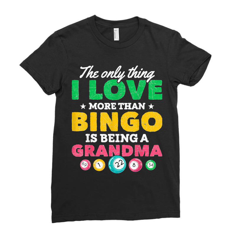 Mothers Day Bingo Lover Grandma Gambling Lottery Hobby Bingo Ladies Fitted T-Shirt by LisaMarieRangel | Artistshot