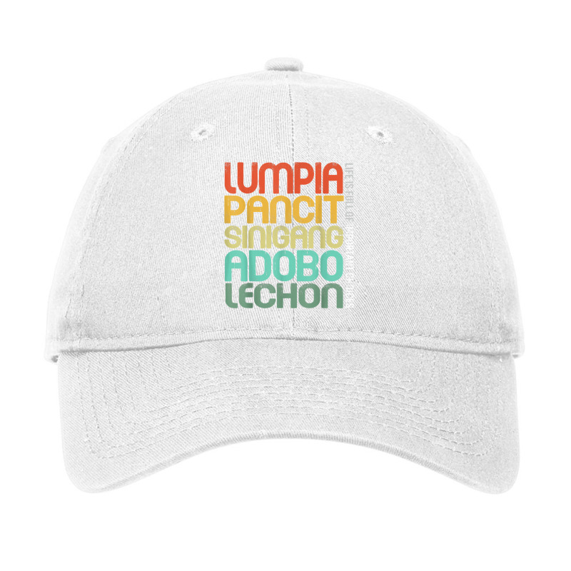 Filipino Philippine Food Lumpia Pancit Sinigang Adobo Lechon T Shirt Adjustable Cap by cm-arts | Artistshot