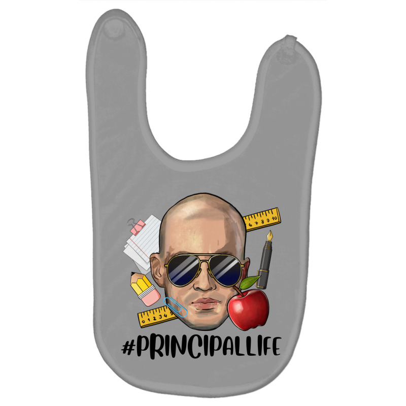 Bald Man Principal Life Baby Bibs by HRA Design Shop | Artistshot