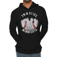 Cool Twin Cities Minnesota Mn Baseball Skyline St. Paulmpls Lightweight Hoodie | Artistshot