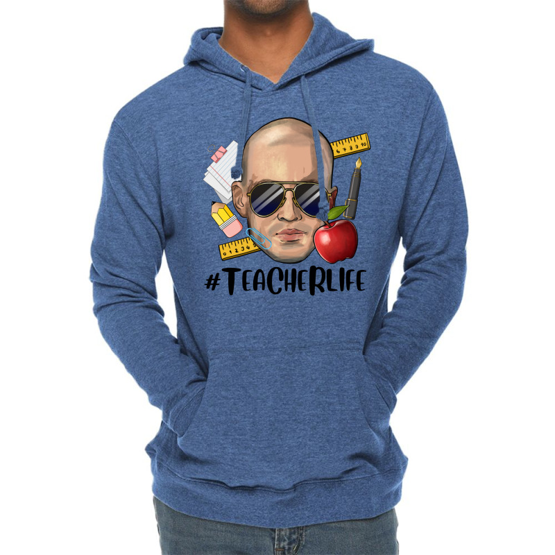 Bald Man Teacher Life Lightweight Hoodie | Artistshot