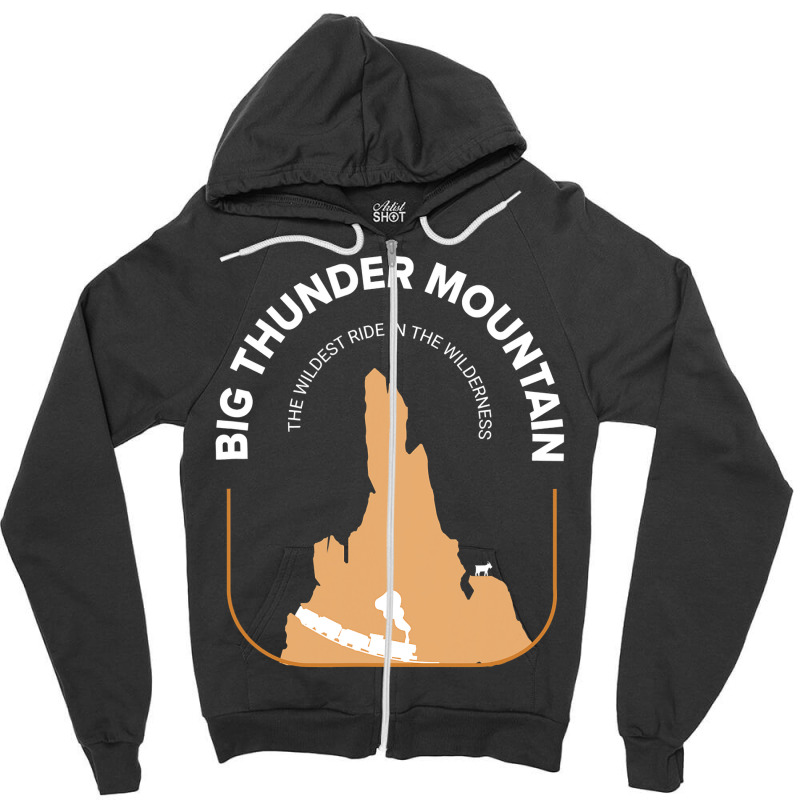 Big Mountain Thunder Theme Park Zipper Hoodie | Artistshot