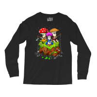 Hippie Mushrooms Fishing Forest Fungi Foraging Mycology T Shirt Long Sleeve Shirts | Artistshot