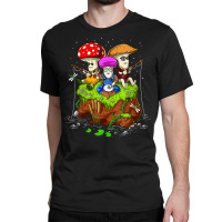 Hippie Mushrooms Fishing Forest Fungi Foraging Mycology T Shirt Classic T-shirt | Artistshot