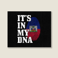 Haiti It's In My Dna Fingerprint Haitian Flag Pride Tank Top Landscape Canvas Print | Artistshot