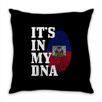 Haiti It's In My Dna Fingerprint Haitian Flag Pride Tank Top Throw Pillow | Artistshot