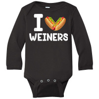 Frankfurter Wiener Frank Sausage Bun I Love Weiners Hotdogs T Shirt Long Sleeve Baby Bodysuit | Artistshot