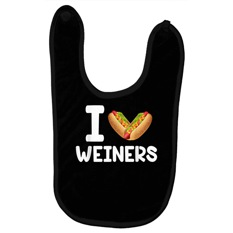 Frankfurter Wiener Frank Sausage Bun I Love Weiners Hotdogs T Shirt Baby Bibs by pilusoekyokeln | Artistshot