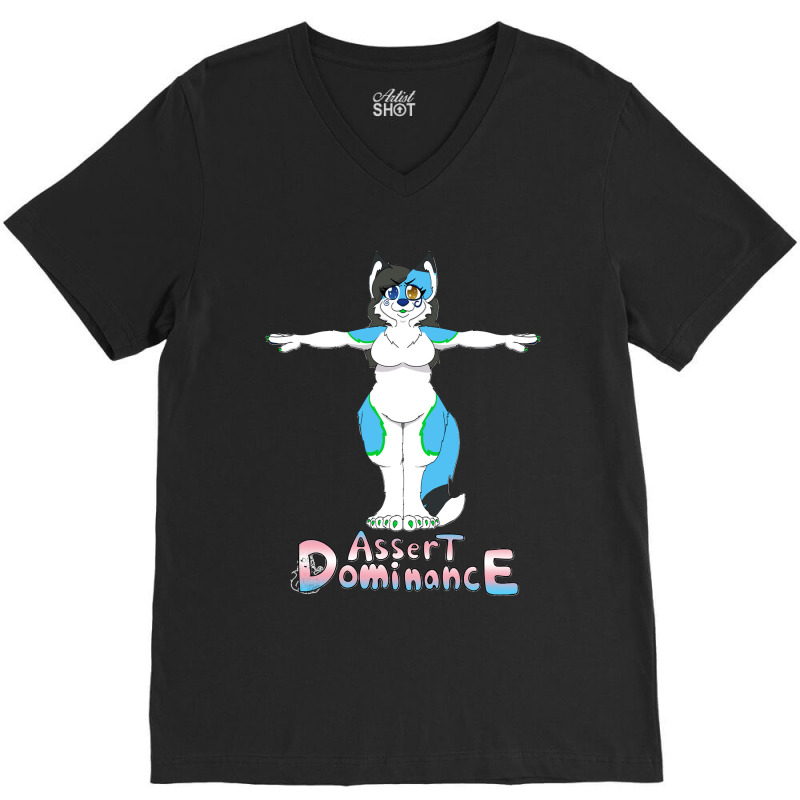 Assert Dominance V-Neck Tee by cm-arts | Artistshot