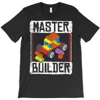 Kids Master Builder For A Builder Block Building Blocks Bricks T Shirt T-shirt | Artistshot