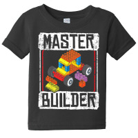 Kids Master Builder For A Builder Block Building Blocks Bricks T Shirt Baby Tee | Artistshot