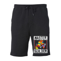 Kids Master Builder For A Builder Block Building Blocks Bricks T Shirt Fleece Short | Artistshot