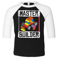 Kids Master Builder For A Builder Block Building Blocks Bricks T Shirt Toddler 3/4 Sleeve Tee | Artistshot