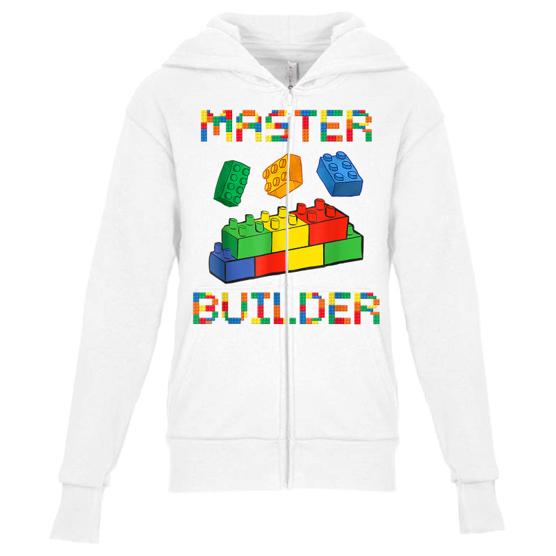 Brick Builder Blocks Building Master Builder Funny Toys Kids T Shirt Youth Zipper Hoodie | Artistshot