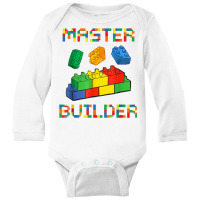 Brick Builder Blocks Building Master Builder Funny Toys Kids T Shirt Long Sleeve Baby Bodysuit | Artistshot