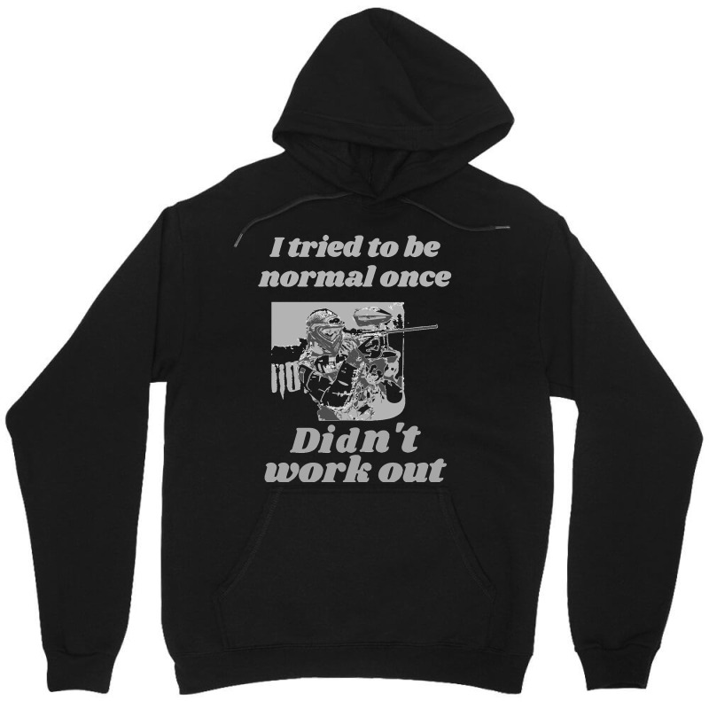 I Tried To Be Normal Once Did Not Work Out Grey Text Classic Unisex Hoodie by cm-arts | Artistshot