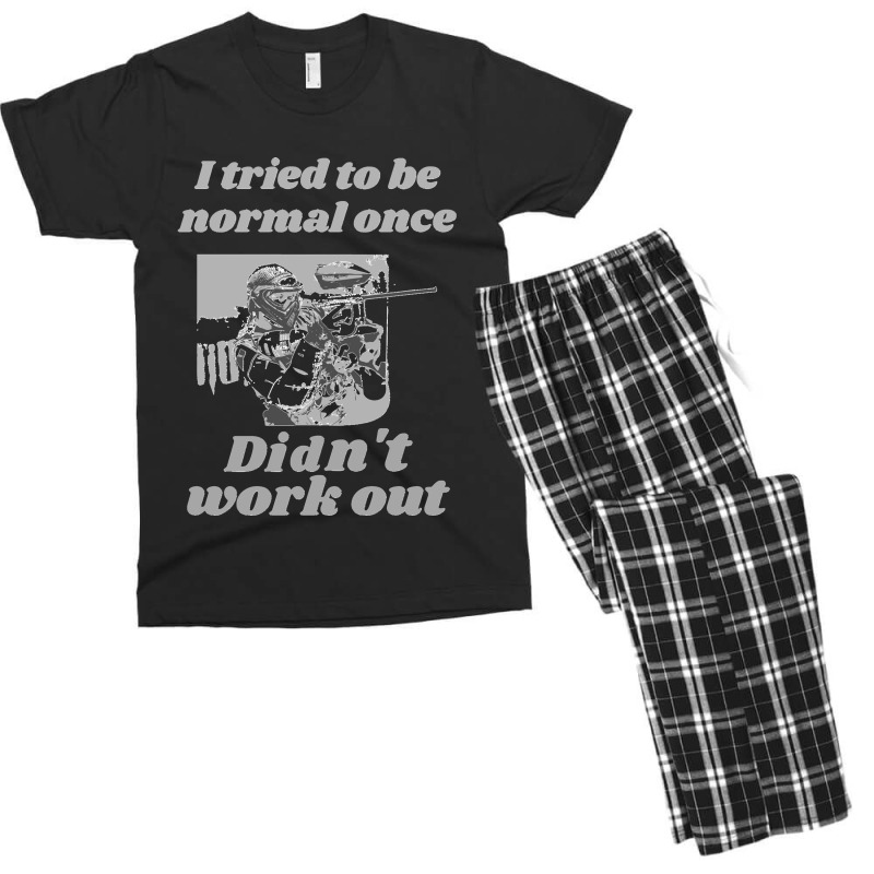 I Tried To Be Normal Once Did Not Work Out Grey Text Classic Men's T-shirt Pajama Set by cm-arts | Artistshot