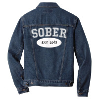 5 Years Sober, Since 2013, Sobriety Milestone Gift Shirt Men Denim Jacket | Artistshot