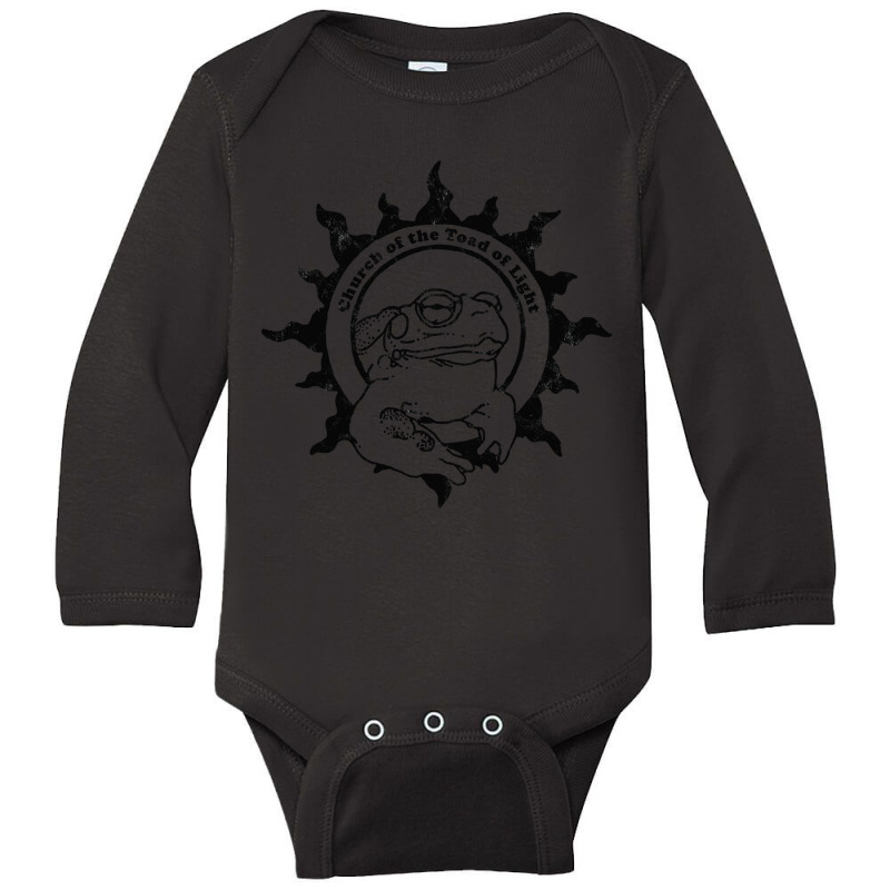 Authentic Church Of The Toad Of Light Psychedlic Frog Licking (distres Long Sleeve Baby Bodysuit by poppyallen | Artistshot