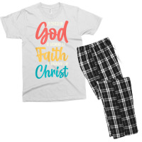 Jesus A Child Of God A Woman Of Faith A Warrior Of Christ T Shirt Men's T-shirt Pajama Set | Artistshot