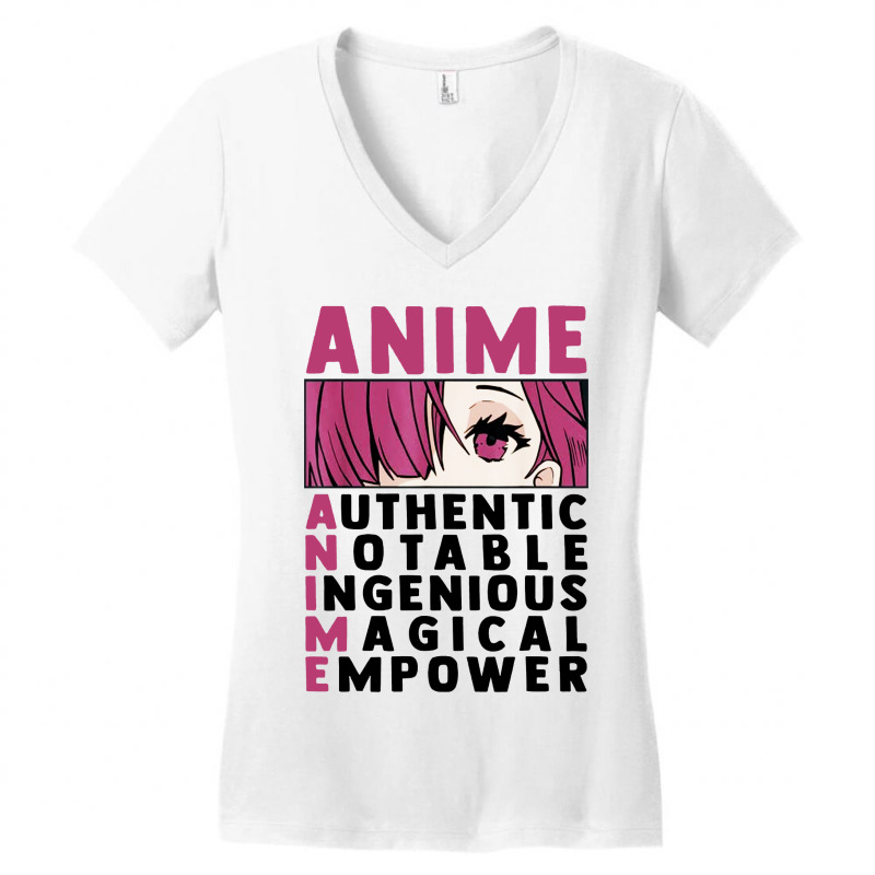 Anime Authenthic Notable Ingenious Magical Empower Women's V-Neck T-Shirt by Zenith | Artistshot