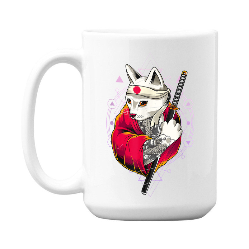 Pagan Occult Japan Flag Kawaii Anime Cat Samurai Pastel Goth T Shirt 15 Oz Coffee Mug | Artistshot