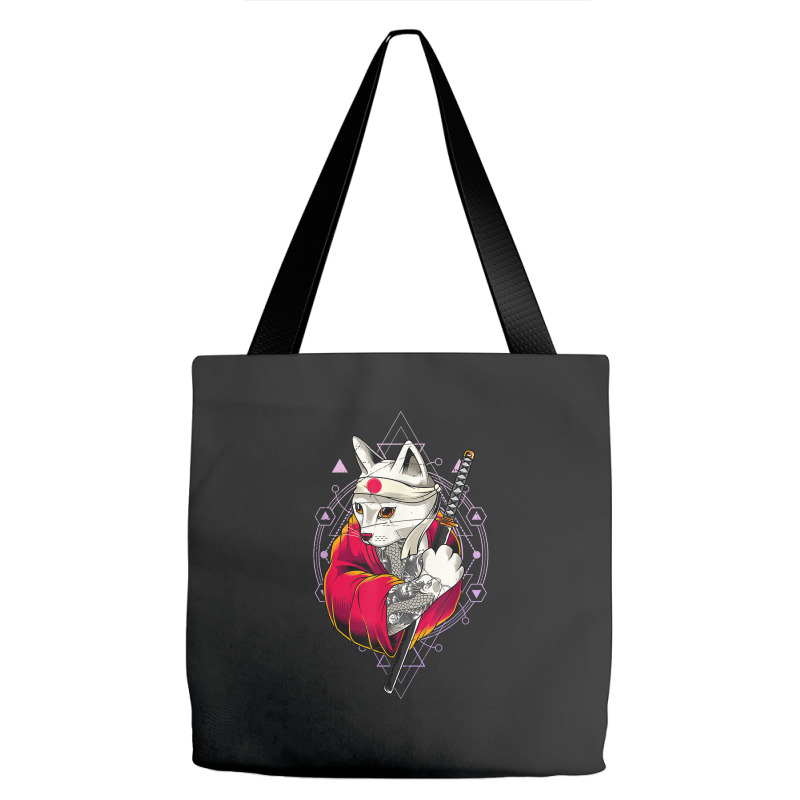 Pagan Occult Japan Flag Kawaii Anime Cat Samurai Pastel Goth T Shirt Tote Bags | Artistshot