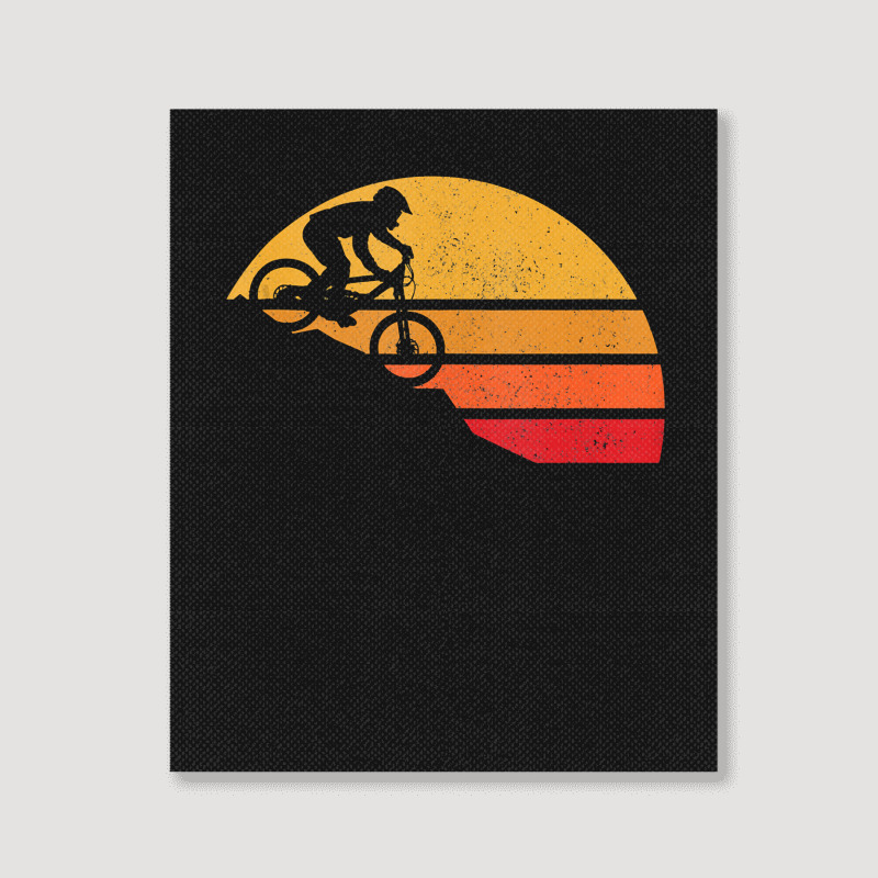 Mountain Bike Vintage Mtb Downhill Biking Cycling Biker Gift Portrait Canvas Print | Artistshot