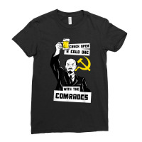 Crack Open A Cold One With The Comrades T Shirt   Lenin Meme Ladies Fitted T-shirt | Artistshot