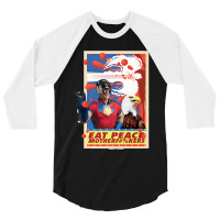 Peacemaker Eat Peace With Eagle Premium 3/4 Sleeve Shirt | Artistshot