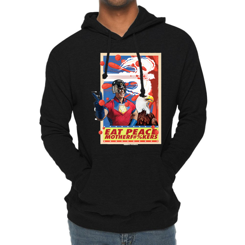 Peacemaker Eat Peace With Eagle Premium Lightweight Hoodie | Artistshot