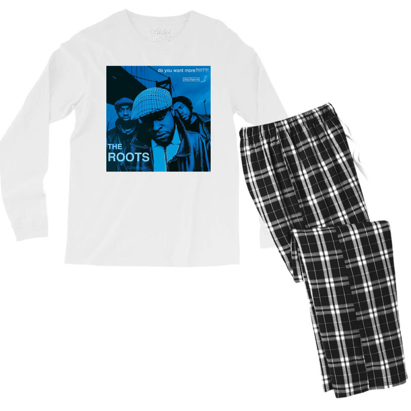 The Roots Do You Want More!!!! Album Cover Men's Long Sleeve Pajama Set | Artistshot