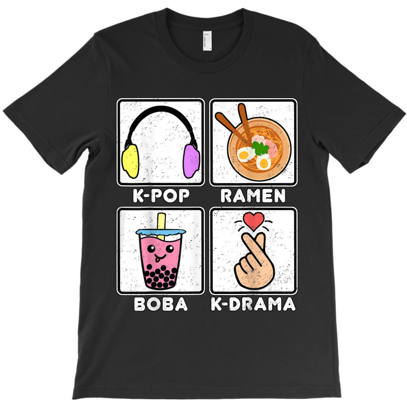 Kpop Ramen Boba Kdrama Bubble Tea Cute Kawaii Korean Heart T-shirt | Artistshot