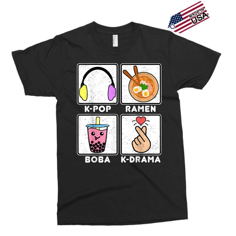 Kpop Ramen Boba Kdrama Bubble Tea Cute Kawaii Korean Heart Exclusive T-shirt | Artistshot