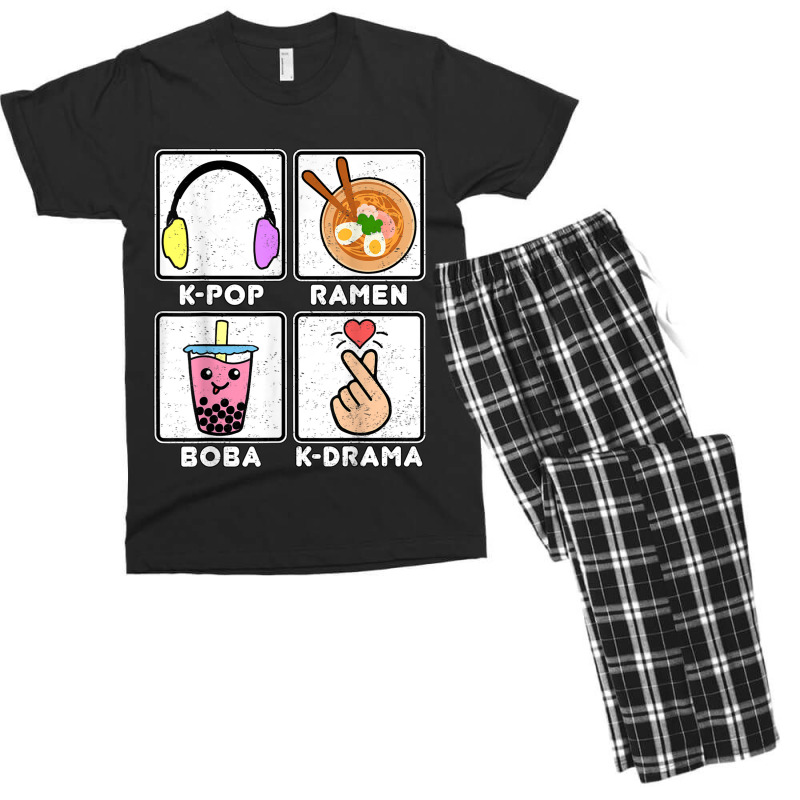 Kpop Ramen Boba Kdrama Bubble Tea Cute Kawaii Korean Heart Men's T-shirt Pajama Set | Artistshot