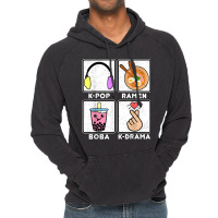 Kpop Ramen Boba Kdrama Bubble Tea Cute Kawaii Korean Heart Vintage Hoodie | Artistshot