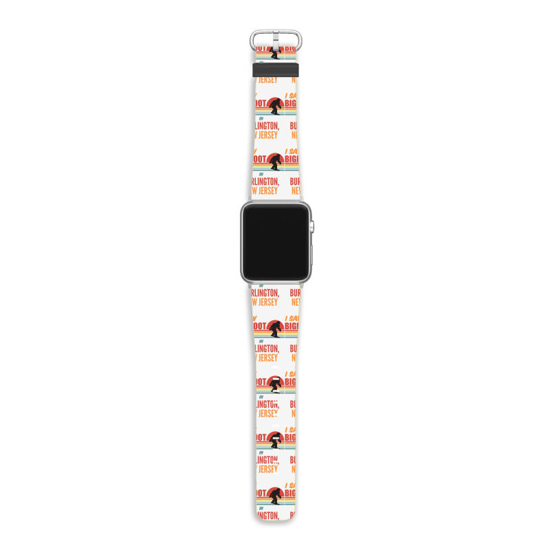 Bigfoot Lives In Burlington New Jersey Sweatshirt Apple Watch Band | Artistshot