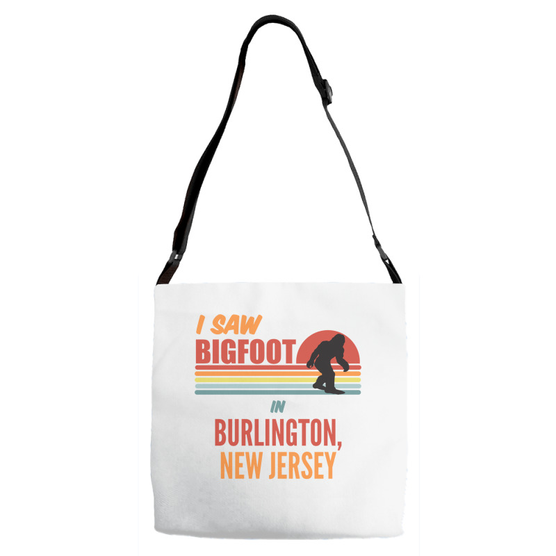 Bigfoot Lives In Burlington New Jersey Sweatshirt Adjustable Strap Totes | Artistshot