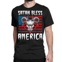 Satan Bless America American Flag 4th Of July T Shirt Classic T-shirt | Artistshot