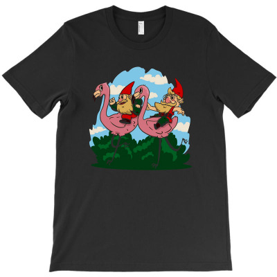 Racing Flamingos T-shirt Designed By Nrestyds