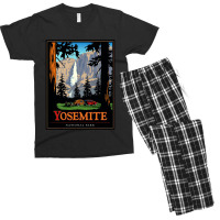 Yosemite Vintage National Park Men's T-shirt Pajama Set | Artistshot