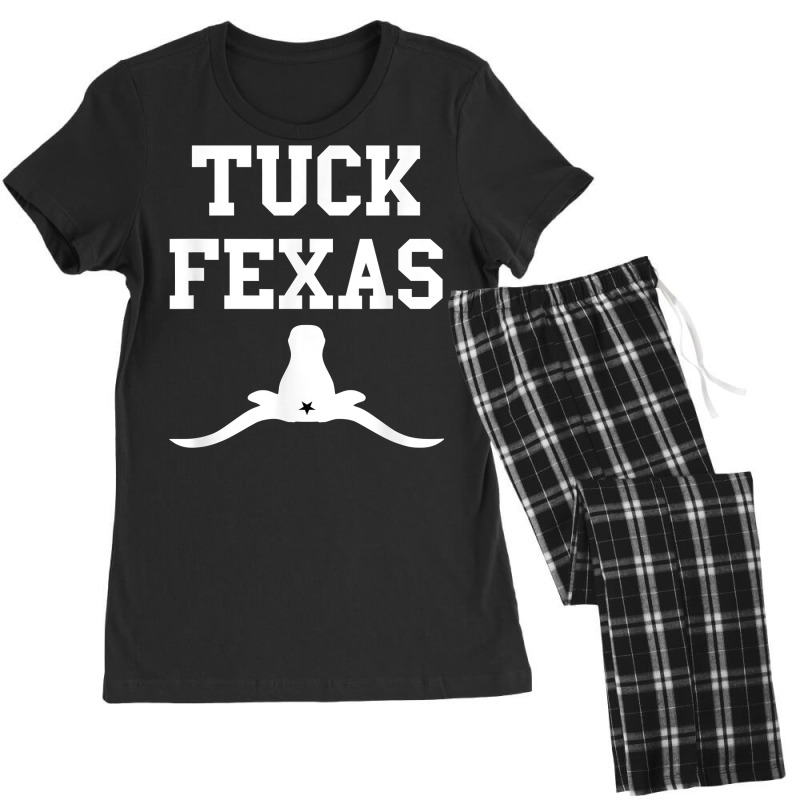 Tuck Fexas Shirt White Horns Down Tee,game Day Tuck Fexas T Shirt Women's Pajamas Set by cm-arts | Artistshot