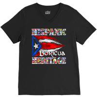 Hispanic Heritage Boricua Puerto Rican Flag Latin America T T Shirt V-neck Tee | Artistshot