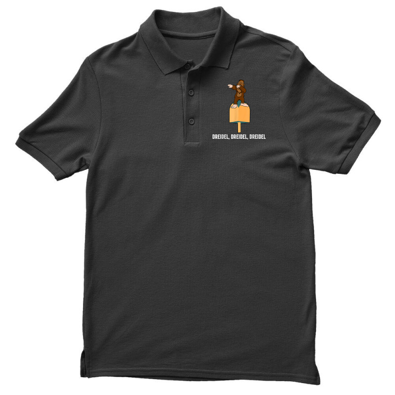 Bigfoot Dabbing Dreidel Funny Hanukkah Jewish Shirt Men's Polo Shirt | Artistshot