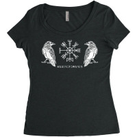 Vegvisir Ravens Odin's Hugin And Munin T Shirt Women's Triblend Scoop T-shirt | Artistshot