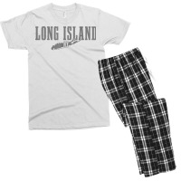 Long Island Ny New York Pride Vintage Long Island Map T Shirt Men's T-shirt Pajama Set | Artistshot