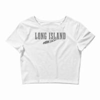 Long Island Ny New York Pride Vintage Long Island Map T Shirt Crop Top | Artistshot