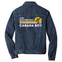 Funny Vintage Retro Just Another Sexy Cabana Boy Palm Tree Tank Top Men Denim Jacket | Artistshot